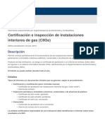 Certificación e Inspección de Instalaciones Interiores de Gas (CIIGe)