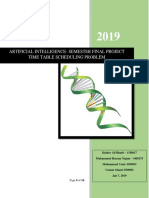 Artificial Intelligence-Semester Final Project Time Table Scheduling Problem