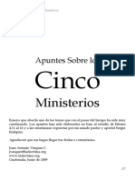 Apuntes Sobre Los Cinco Ministerios