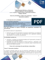 Guia de Actividades y Rúbrica de Evaluación - Tarea 5 - Geometría Analítica PDF