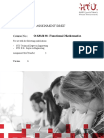 Assignment Brief Course No.:: 010303100: Functional Mathematics