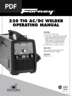 220 Tig Ac/Dc Welder Operating Manual: Features