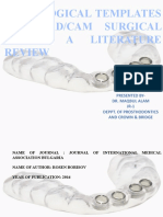 Radiological Templates and Cad/Cam Surgical Guides-A Literature Review