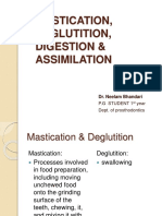 Mastication, Deglutition, Digestion & Assimilation: Dr. Neelam Bhandari