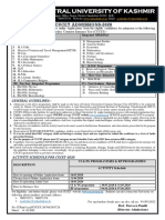 Central University of Kashmir: Cucet Admis NS-2020