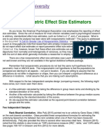 Nonparametric Effect Size Estimators: East Carolina University