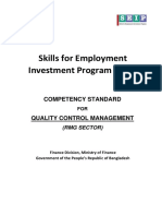 Competency Standard - Quality Control Management PDF