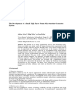 The Development of A Small High Speed Steam Microturbine Generator System