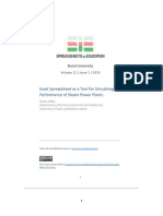 Simulation of Power Plants by Excel