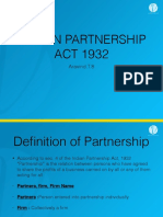 Indian Partnership ACT 1932: Aravind.T.S