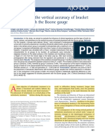 Evaluation of The Vertical Accuracy of Bracket Placement With The Boone Gauge