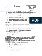 BAC 2008 - Gabon - Maths Série FMI