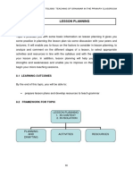 Topic 8 Lesson Planning: 8.0 Synopsis