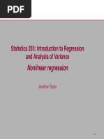 Nonlinear Regression: Statistics 203: Introduction To Regression and Analysis of Variance