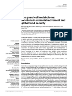 The Guard Cell Metabolome-Functions in Stomatal Movement and Global Food Security