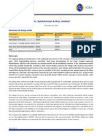 L.G. Balakrishnan & Bros Limited: Summary of Rating Action