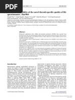 Validity and Reliability of The Novel Thyroid-Specific Quality of Life Questionnaire, Thypro