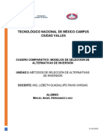 Cuadro Comparativo - Los Modelos de Seleccion de Alternativas de Inversión - Mahl - 18690496