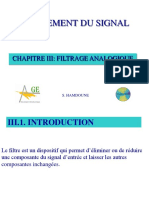 Chapitre III - Filtrage Analogique