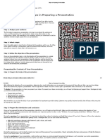 Steps in Preparing A Presentation PDF