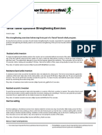 Tarsal Tunnel Syndrome Strengthening Exercises