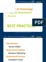 College of Technology Program Assessment