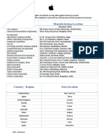 Apple Supplier List - Sheet