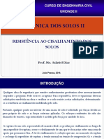 Aula 1 - Resistência Ao Cisalhamento Dos Solos - Unidade Ii PDF