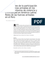 GONZALES JÁUREGUI Víctor, Dimensiones de La Participación de Las Fuerzas Armadas en Los Nuevos Contextos de Violencia y Criminalidad en América