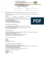 MAPEH 9 HEALTH - 2nd Quarter Test Question S MGay Goriding