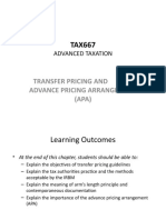 Transfer Pricing and Advance Pricing Arrangement (APA) : Advanced Taxation