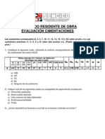 Evaluación Cimentaciones