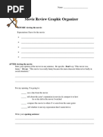 Movie Review Graphic Organizer PDF