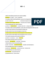 MD-1 MCQs