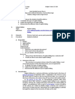 Semi Detailed Lesson Plan in Napkin Folding