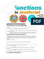 Functions in Javascript