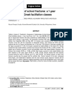 Epidemiology of School Fractures: A 1-Year Experience in Greek Facilitation Classes