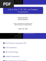 Unit 8: Part 2: PD, PID, and Feedback Compensation: Engineering 5821: Control Systems I