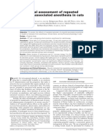 Clinical Assessment of Repeated Propofol-Associated Anesthesia in Cats