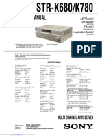 Service Manual: STR-K680/K780