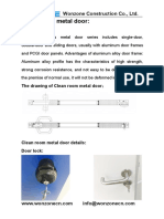 Clean Room Metal Door:: Overview