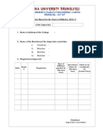 Format of Inspection Report