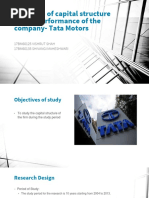 Influence of Capital Structure On The Performance of The Company-Tata Motors