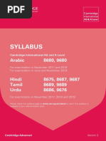 Syllabus: Arabic 8680, 9680