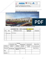 Method Statement For PEX Pipes and Fittings Installation