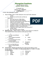 True or False: Write T If The Statement Is True and F If The Statement