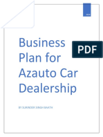 Business Plan For Azauto Car Dealership: by Surinder Singh Baath