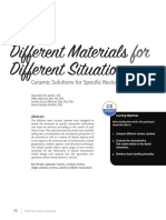 Different Materials For Different Situations:Ceramic Solutions For Specific Restorative Indications