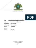 Discussion Method and Team Teaching Method