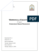 Bernoulli Equation': Darawan Obaid Ramadan